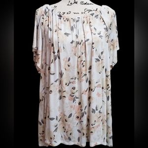 Lane Bryant Flutter Sleeve Floral Print Top
